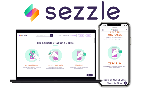 Let your customers pay more conveniently check out this Sezzle image