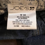 I Need My Space Jeans JOE&#39;S Jeans Appliques Patched Ladies Size 30 SPACE Aliens Planets ROCKETS Hand Embroidery Ripped Cuffed Pants