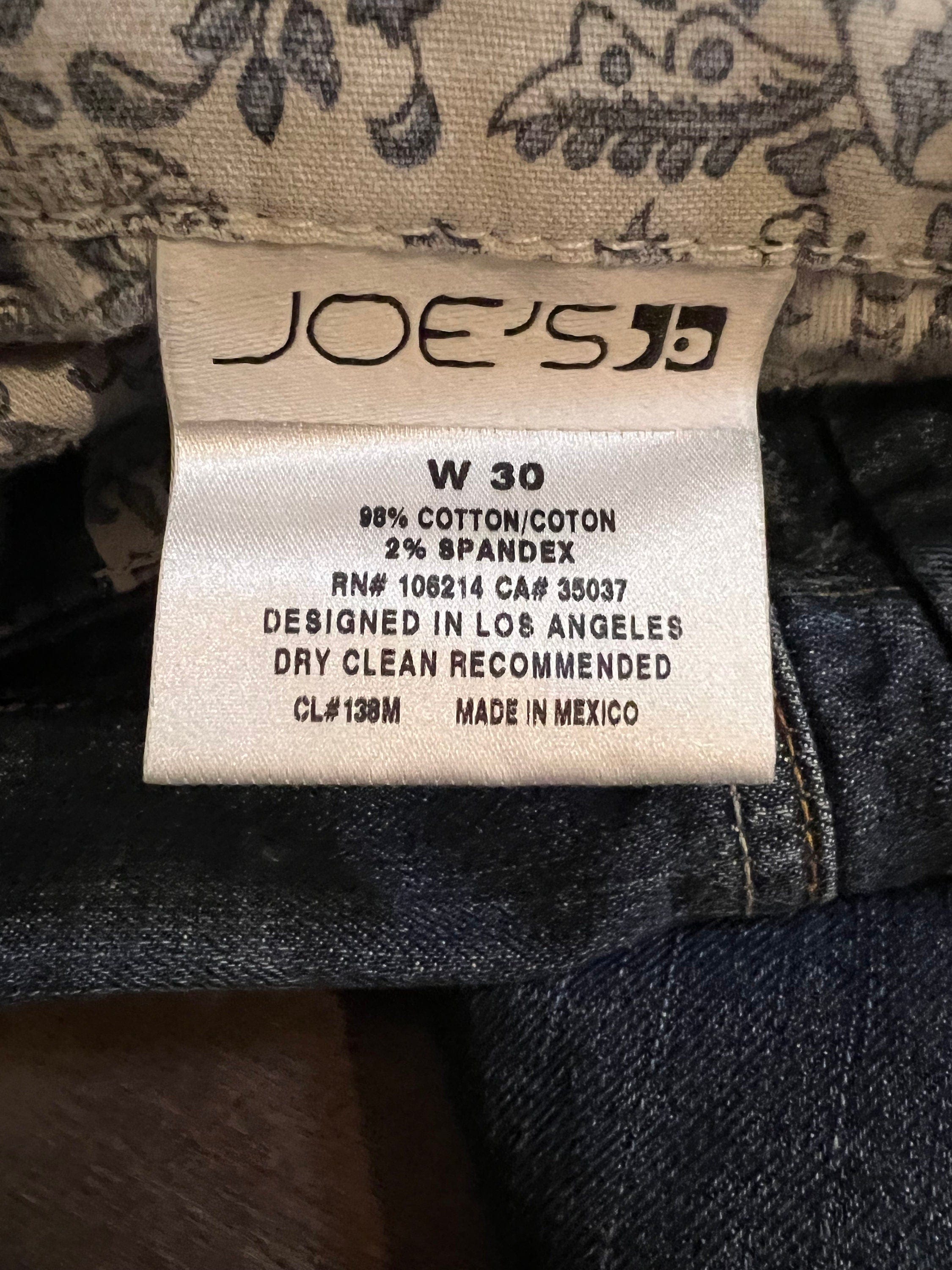 I Need My Space Jeans JOE&#39;S Jeans Appliques Patched Ladies Size 30 SPACE Aliens Planets ROCKETS Hand Embroidery Ripped Cuffed Pants