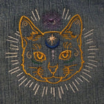 Mystic Kitty CAT HOT POCKET - embroidered Denim patch 6X6 Iron On Psychic Soule Patch Appliques & Patches