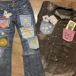 Mystic Kitty CAT HOT POCKET - embroidered Denim patch 6X6 Iron On Psychic Soule Patch Appliques & Patches