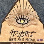 Protective Eye Decal Handmade Pin tie tack Pin included Embroidered Eye Frayed Natural Denim Lapel positive art stocking stuffer office gift Brooches & Lapel Pins
