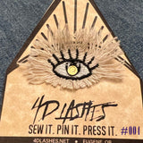 Protective Eye Decal Handmade Pin tie tack Pin included Embroidered Eye Frayed Natural Denim Lapel positive art stocking stuffer office gift Brooches & Lapel Pins