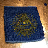 Pyramid Eye Illuminati Protective EYE SOULE PATCH denim pocket patch 4 X 4 Appliques & Patches