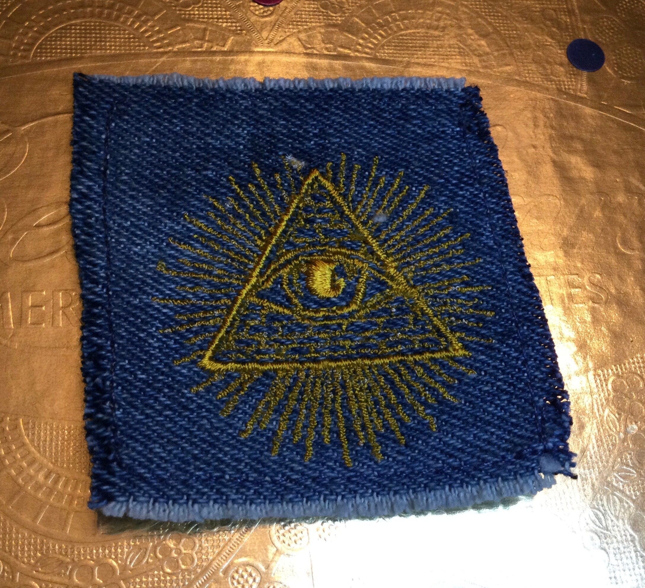 Pyramid Eye Illuminati Protective EYE SOULE PATCH denim pocket patch 4 X 4 Appliques & Patches