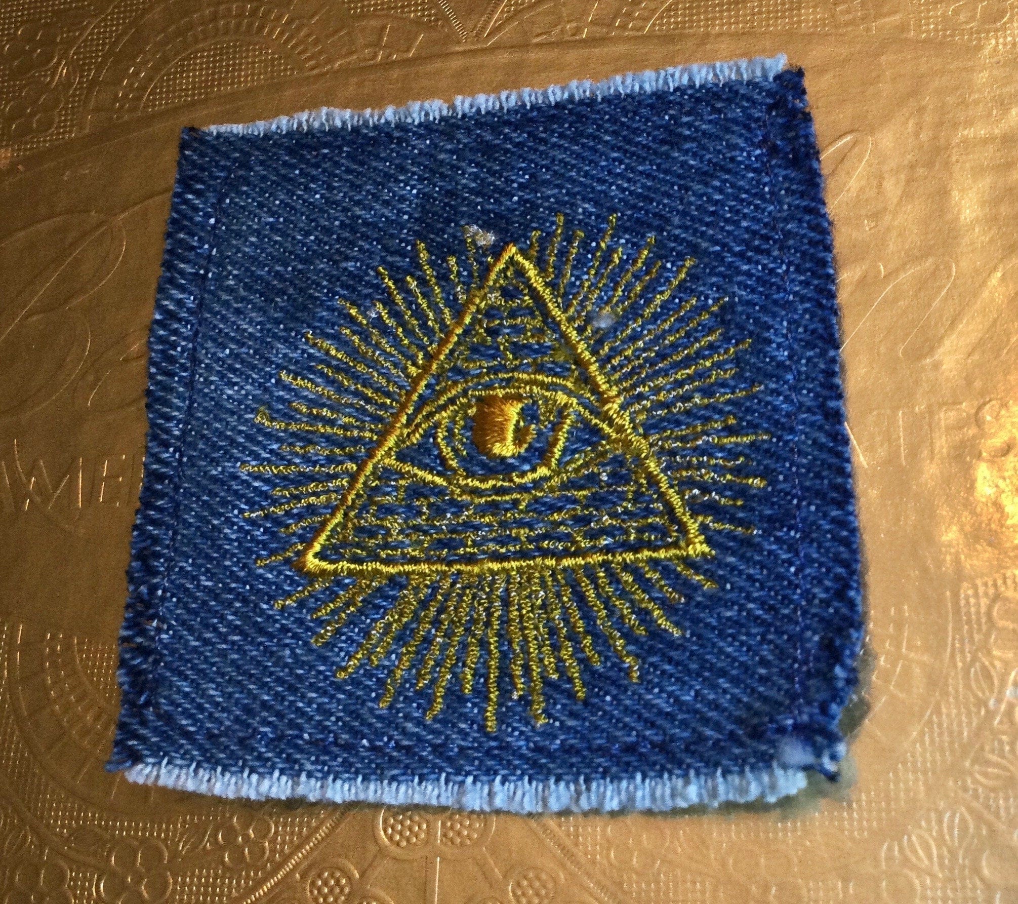 Pyramid Eye Illuminati Protective EYE SOULE PATCH denim pocket patch 4 X 4 Appliques & Patches
