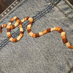 SNAKE HOT POCKET 3 color Hand Embroidered Stitched gold Denim Hippie Pocket 6 X 6 Appliques & Patches