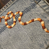 SNAKE HOT POCKET 3 color Hand Embroidered Stitched gold Denim Hippie Pocket 6 X 6 Appliques & Patches