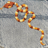 SNAKE HOT POCKET 3 color Hand Embroidered Stitched gold Denim Hippie Pocket 6 X 6 Appliques & Patches