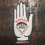 SOULE PATCH Protective Eye Hand of God DENIM Handmade Patch Embroidered Positive Symbol Hamsa large Iron On Appliques & Patches