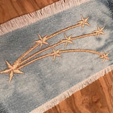 STAR BURST Denim PATCH Explosion Decals Handmade Pin celestial Embroidered Frayed fringed Denim Large iron on Gold Stars Patch Iron Ons Appliques & Patches