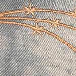 STAR BURST Denim PATCH Explosion Decals Handmade Pin celestial Embroidered Frayed fringed Denim Large iron on Gold Stars Patch Iron Ons Appliques & Patches