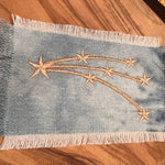 STAR BURST Denim PATCH Explosion Decals Handmade Pin celestial Embroidered Frayed fringed Denim Large iron on Gold Stars Patch Iron Ons Appliques & Patches