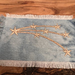 STAR BURST Denim PATCH Explosion Decals Handmade Pin celestial Embroidered Frayed fringed Denim Large iron on Gold Stars Patch Iron Ons Appliques & Patches